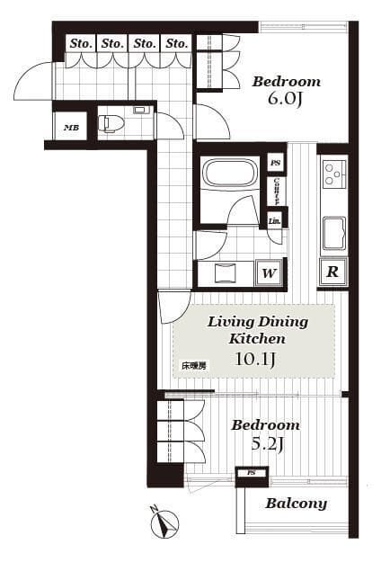 ザ・レジデンシャル北青山 2階部分の写真
