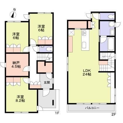 ラ・フィネ A棟 A 間取り図