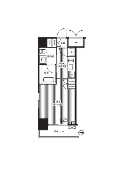 グランハイツ錦糸町 1105 間取り図