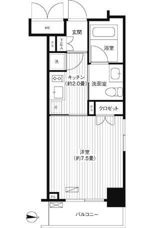 グランハイツ錦糸町 501 間取り図