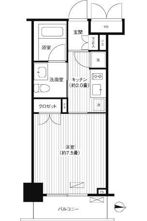 グランハイツ錦糸町 802 間取り図
