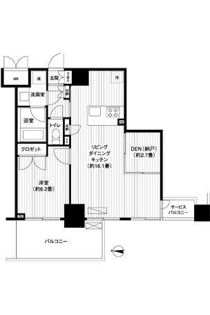 グランハイツ錦糸町 804 間取り図