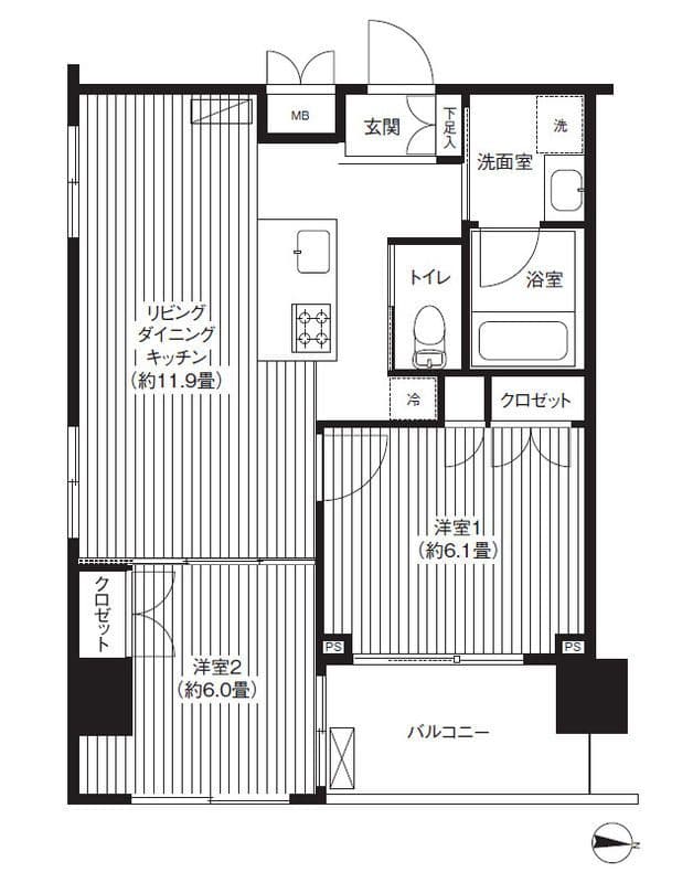 グランハイツ錦糸町 903 間取り図
