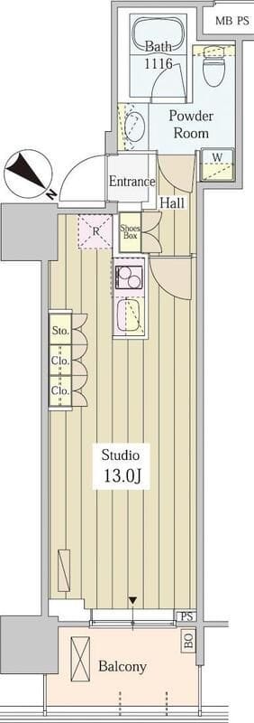 ユニゾンタワー 1710 間取り図