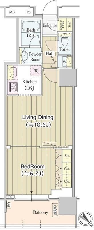 ユニゾンタワー 1811 間取り図