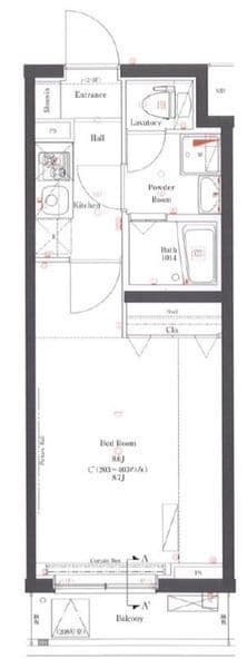 AZEST西落合 306 間取り図
