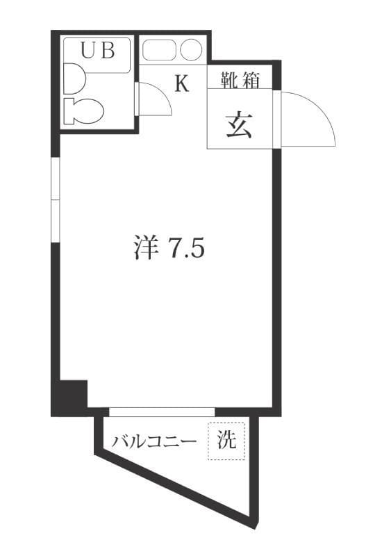駒込K&M 306 間取り図