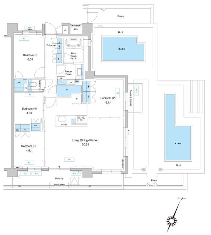 プレディアコート鷺沼 0707 間取り図