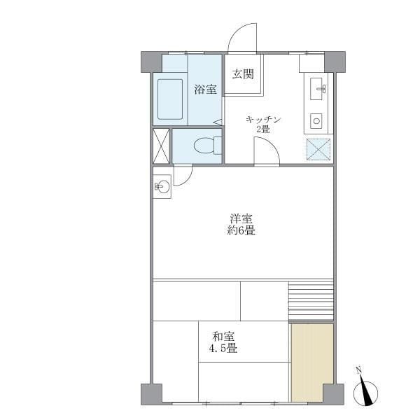 浅川コーポ 106 間取り図