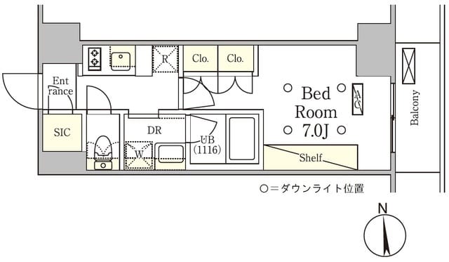 テラス御徒町 1003 間取り図