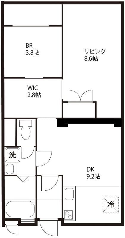 深川住宅B棟 705 間取り図