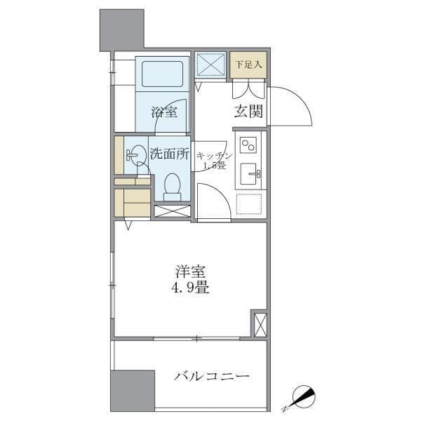Brillia日本橋茅場町 610 間取り図