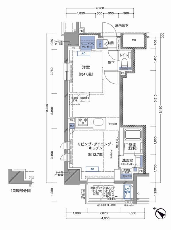 ラティエラ横濱大通り公園 801 間取り図
