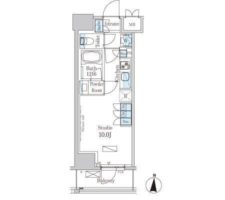 パークアクシス錦糸町ヴェール 203 間取り図