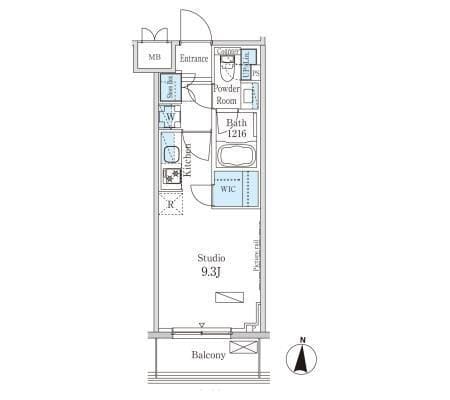 パークアクシス錦糸町ヴェール 402 間取り図