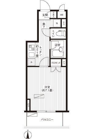 エフシティ亀戸 802 間取り図