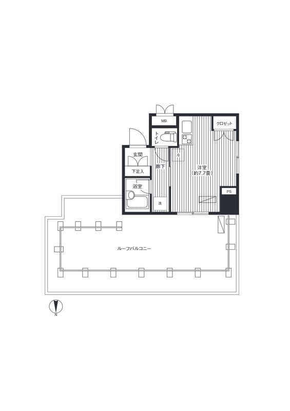 エフシティ亀戸 904 間取り図