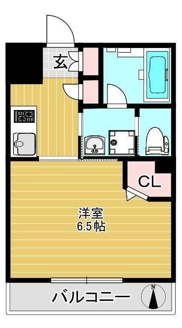 メゾンデュシーニョ 201 間取り図