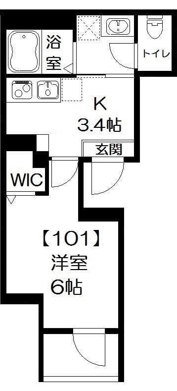 ビューノマーミー 101 間取り図