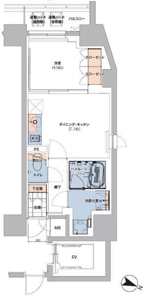 ボヌールステージ笹塚 201 間取り図