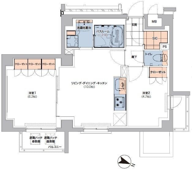 ボヌールステージ笹塚 204 間取り図