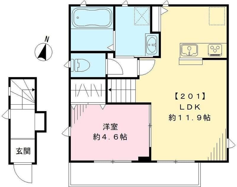 クレストS 201 間取り図