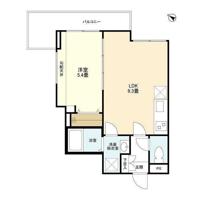 ウェルスクエア下丸子SOUTH 305 間取り図