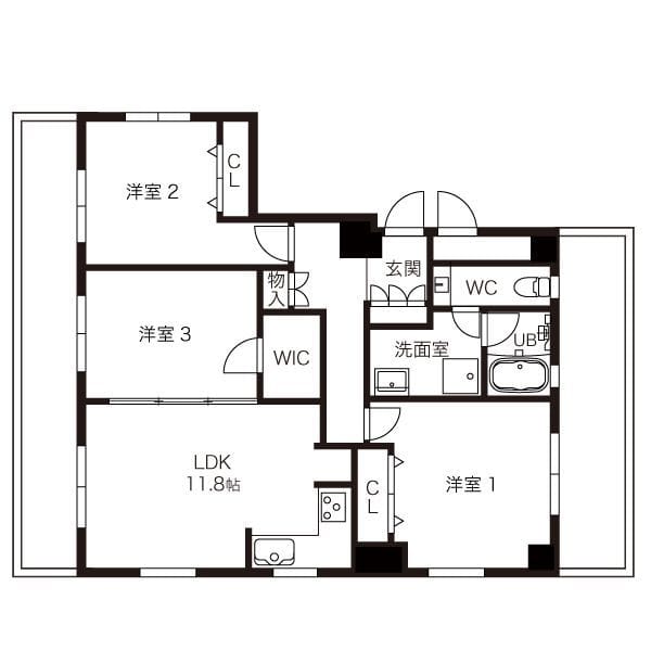 DeLCCS東高円寺 401 間取り図