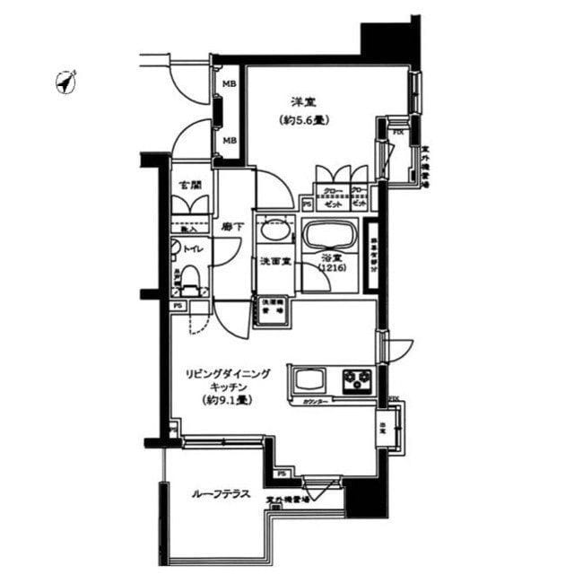 コンフォリア西早稲田 0703 間取り図