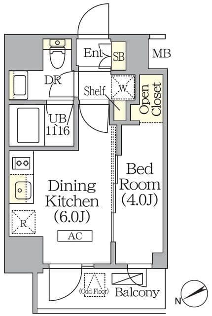ジオエント町屋 504 間取り図