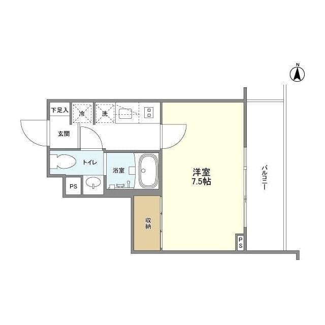 ラティエラ横濱六角橋 207 間取り図
