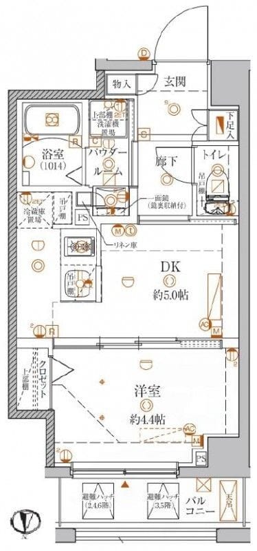 クレイシア本所吾妻橋 602 間取り図