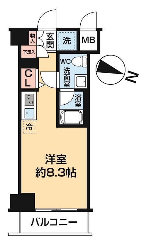 クラリッサ大倉山 405 間取り図