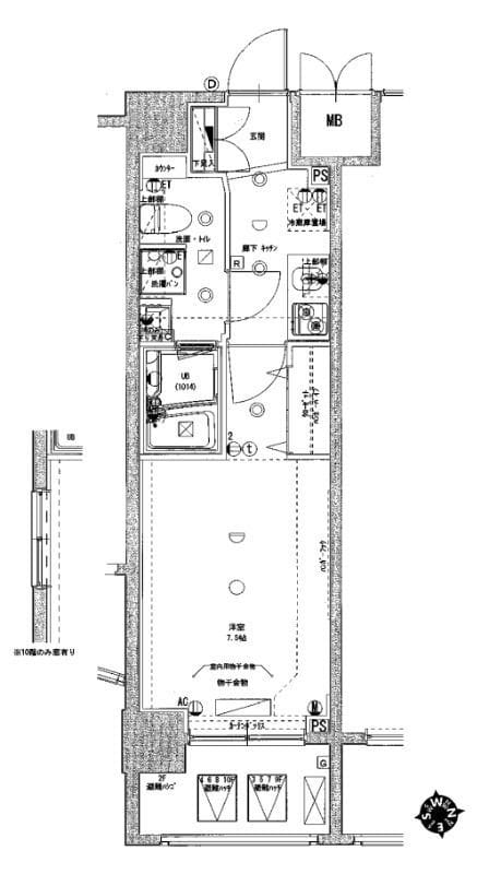 GENOVIA浜松町green veil 503 間取り図