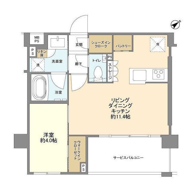 グローベル ザ・プレイス 東高円寺 209 間取り図