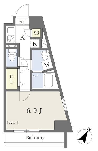 クロスロード志茂 701 間取り図