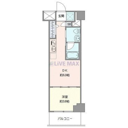 スパシエ千住大橋 207 間取り図