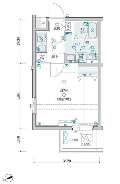 GENOVIA桜上水skygarden 205 間取り図