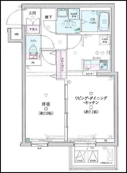 GENOVIA桜上水skygarden 501 間取り図