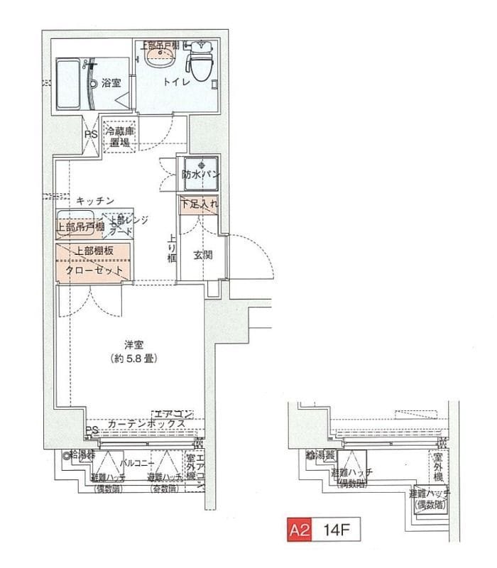 セントパレス池袋 1401 間取り図