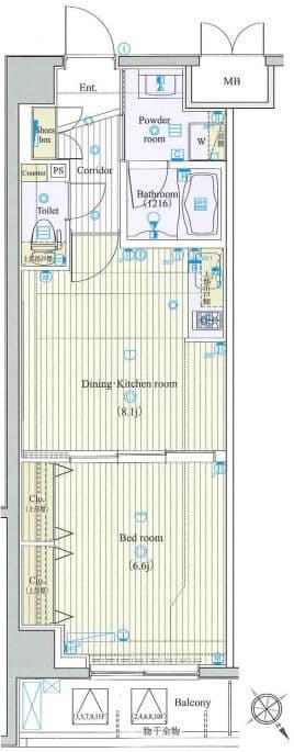 ジーコンフォートウエスト新横浜 210 間取り図