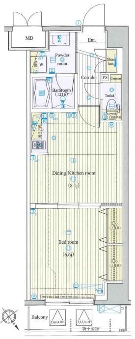 ジーコンフォートウエスト新横浜 909 間取り図
