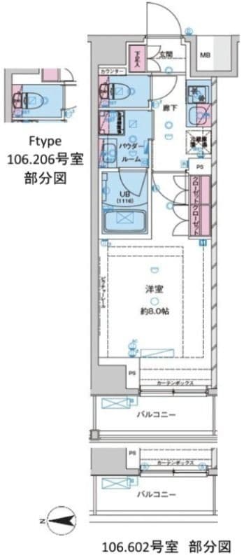 ジェノヴィア北池袋Ⅱ 106 間取り図