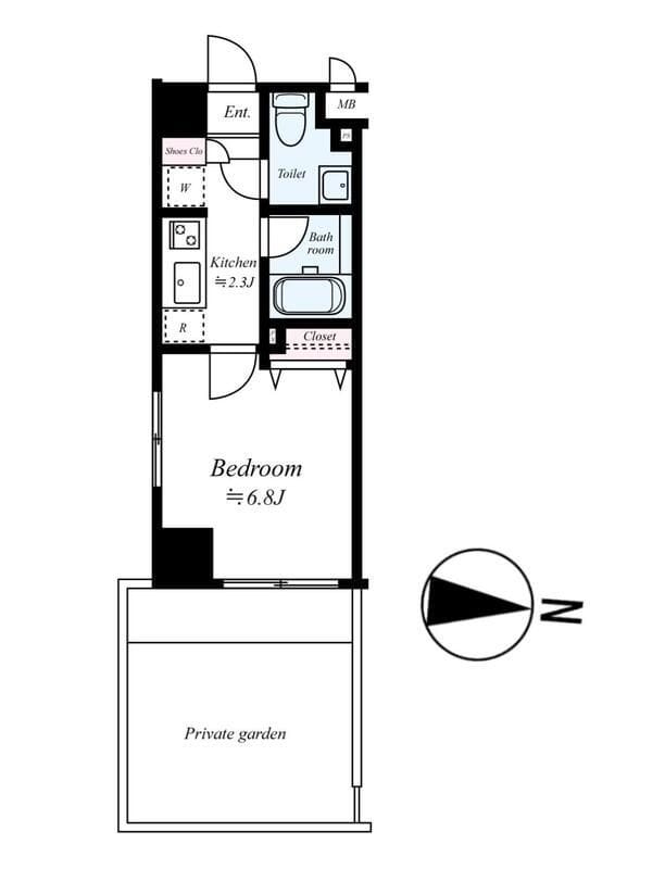 ラ.エテルノ菊川 101 間取り図