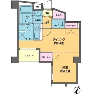 カスタリア南麻布 204 間取り図
