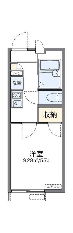 レオパレスウィステリア Ⅰ 103 間取り図