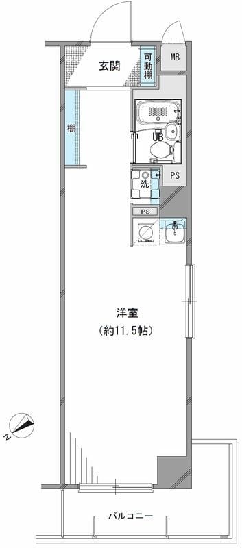 エストレーヴ文京神楽坂 211 間取り図