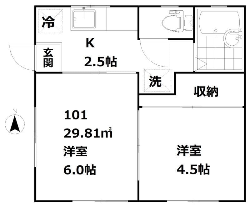 サーリ大森 101 間取り図