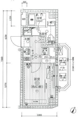 レピュア池袋 404 間取り図