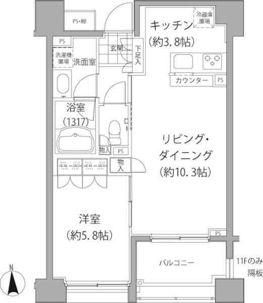 エーデル練馬 1006 間取り図